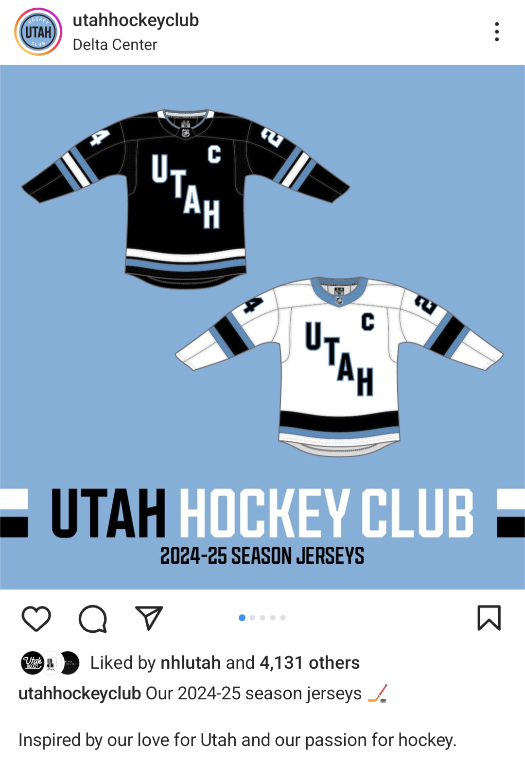 Utah Hockey Club official logo and jerseys for first season revealed image